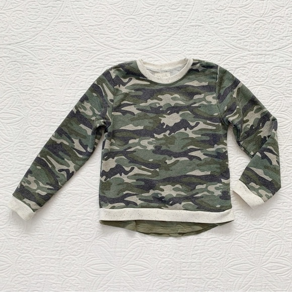 Miki Miette‎ Kids Sweatshirt, Green Camo - Picture 1 of 3